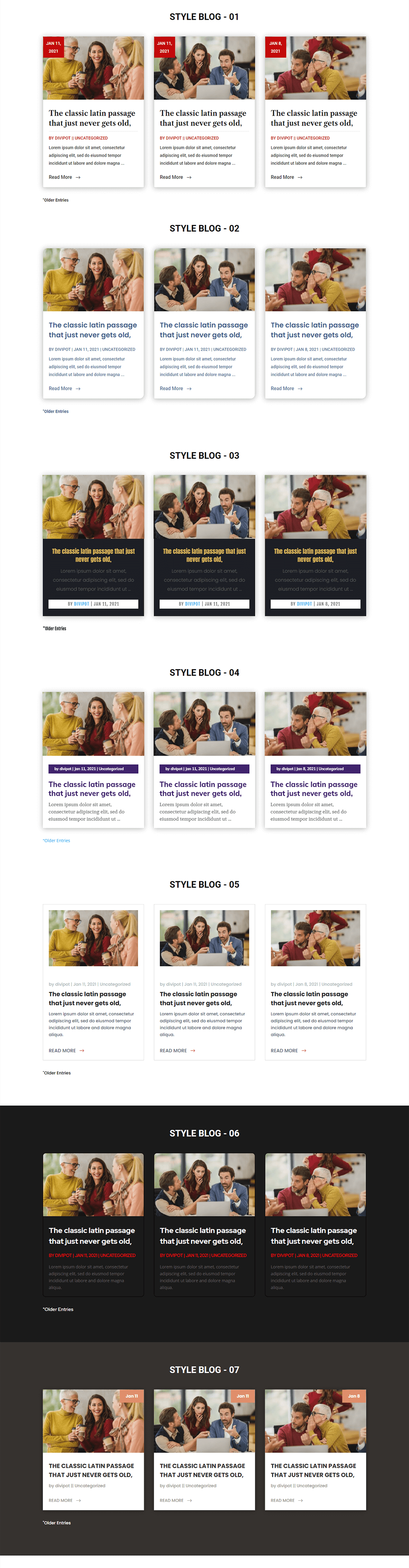 Divi Blog Module Layout Pack含42款Divi博客布局模块1.2 - 图片9